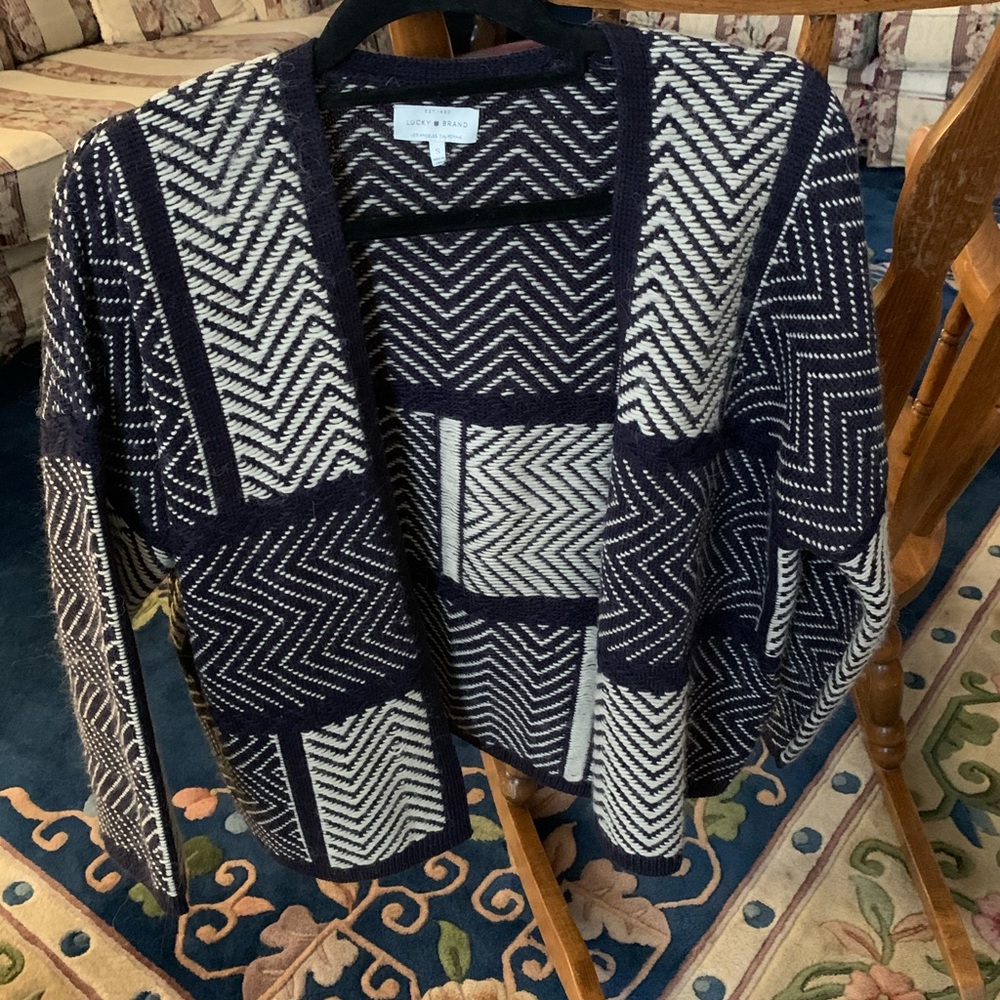 HOST PICK: Lucky Brand patterned Cardigan Sweater Size S